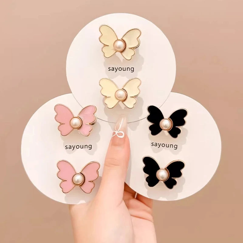 Adjustable Clips Butterfly Jeans Button For Pant Skirts Waist Tightener Buckle Snap Button Adjuster Pants Pin Retractable Button