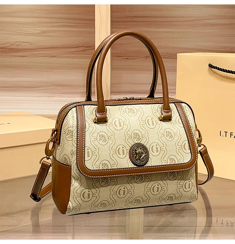 Light luxury brand women's bag 2025 new fashionable and high-end one shoulder hand-held niche design crossbody bag Boston bag