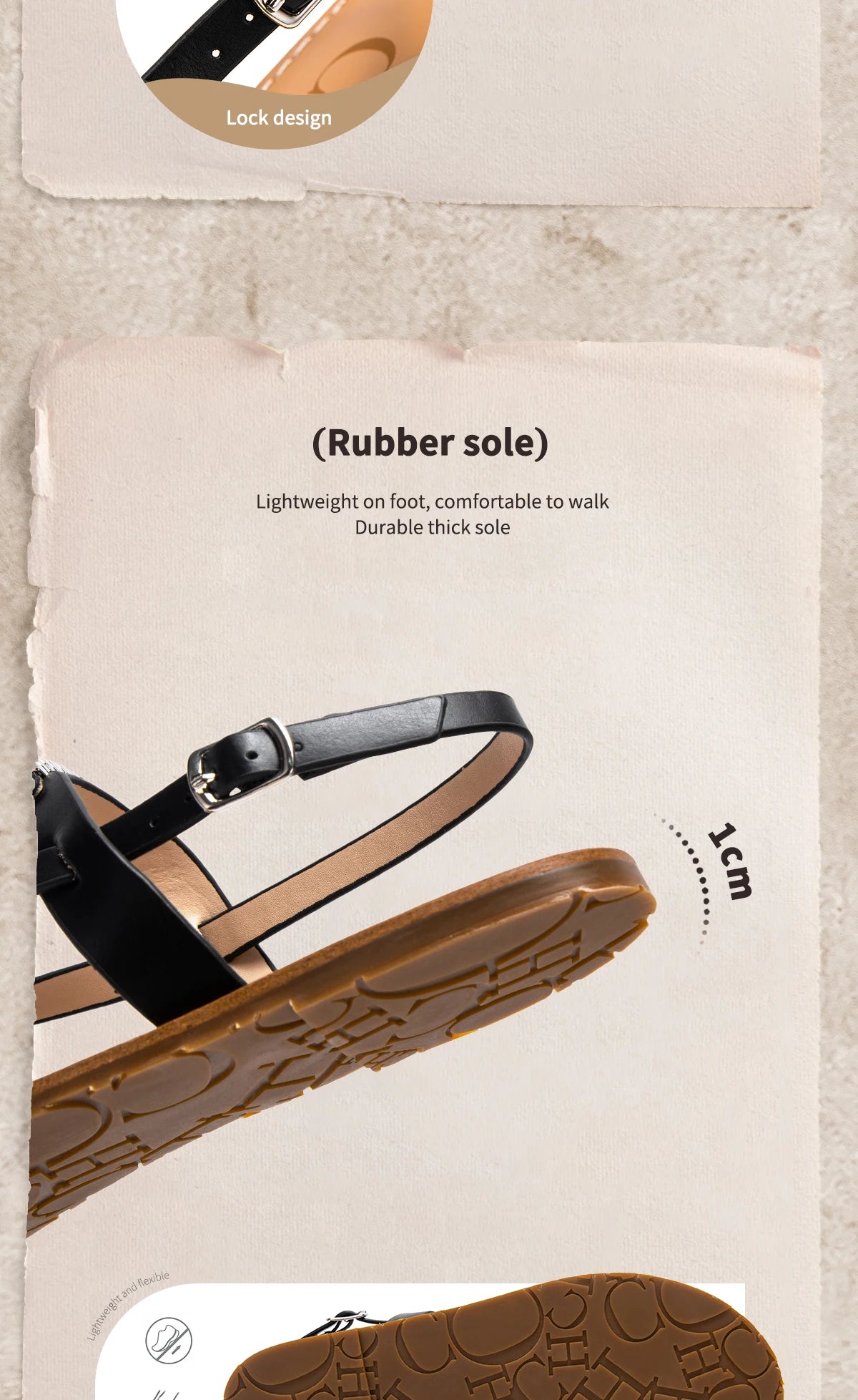 Strap Design Cool and Simple Women's Sandals Fine Workmanship Casual and Versatile Durable Women's Beach Shoes