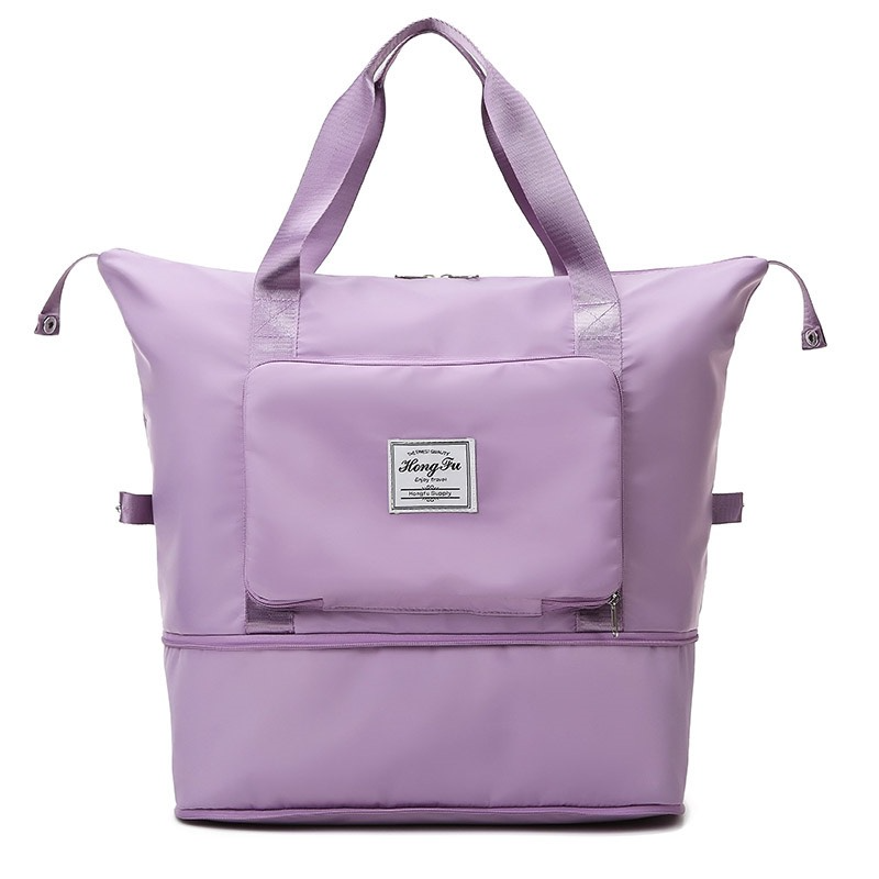 Waterproof Travel bag for women, wet and dry separation sports shoulder bag, foldable storage bag