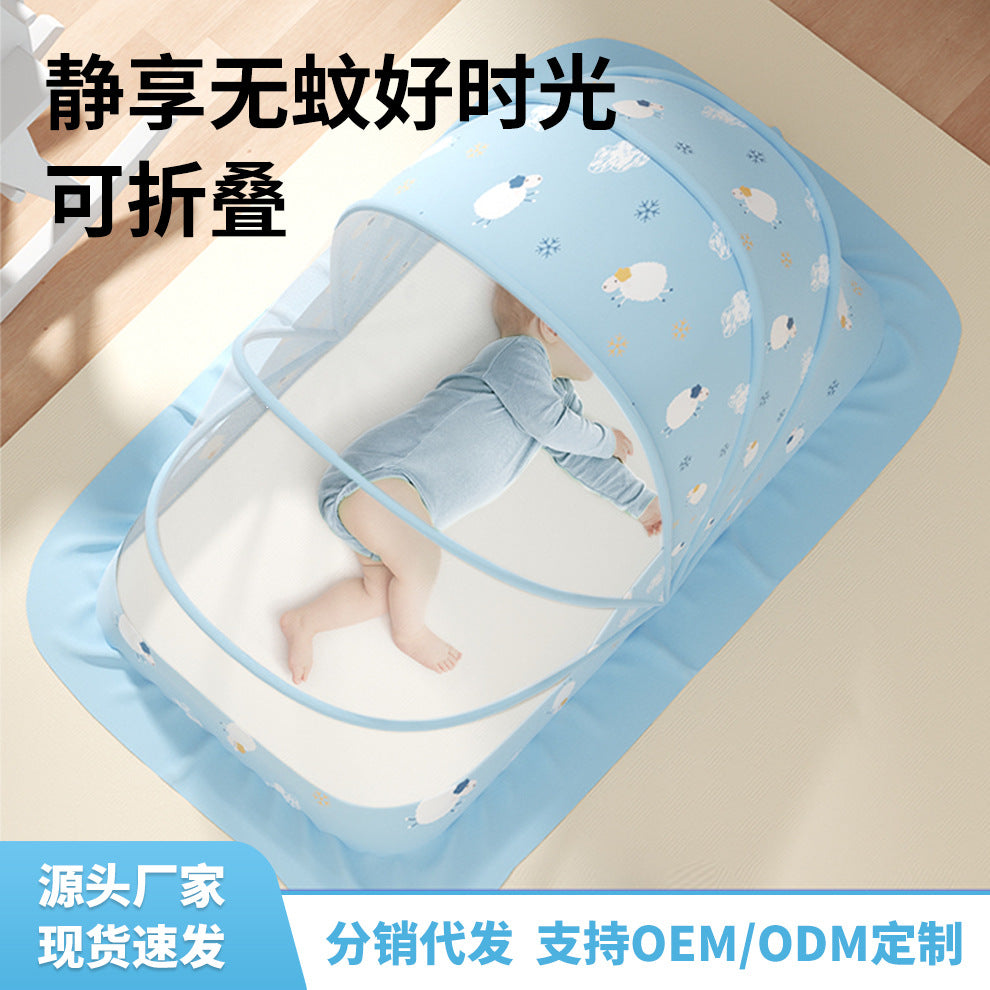 Mosquito Net Baby Yurt Anti-Mosquito Full-Cover Foldable Infant Newborn Children's Bed Bottomless Blackout Tent