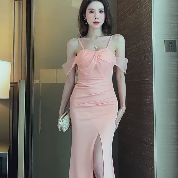 2025 new high end spa technician light luxury sexy dress foot bath soft trial work clothes foot therapy evening dress