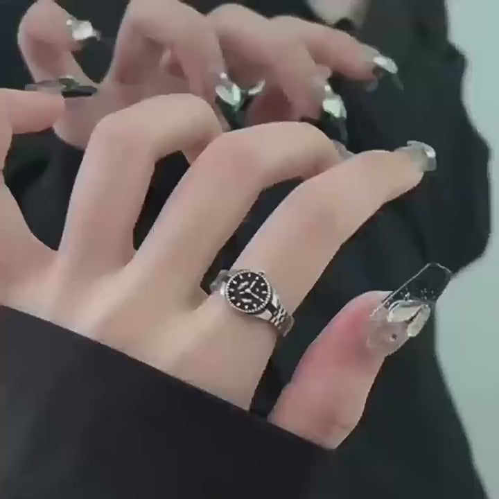 Trendy vintage watch rings for men and women popular online affordable luxury original niche designs unique and high end couple rings