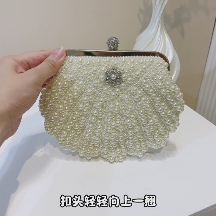 2025 New Elegant Pearl Clutch Bag for Women Evening Gowns Banquet Bags Cheongsam Bags Rhinestone Handbags Crossbody Bags